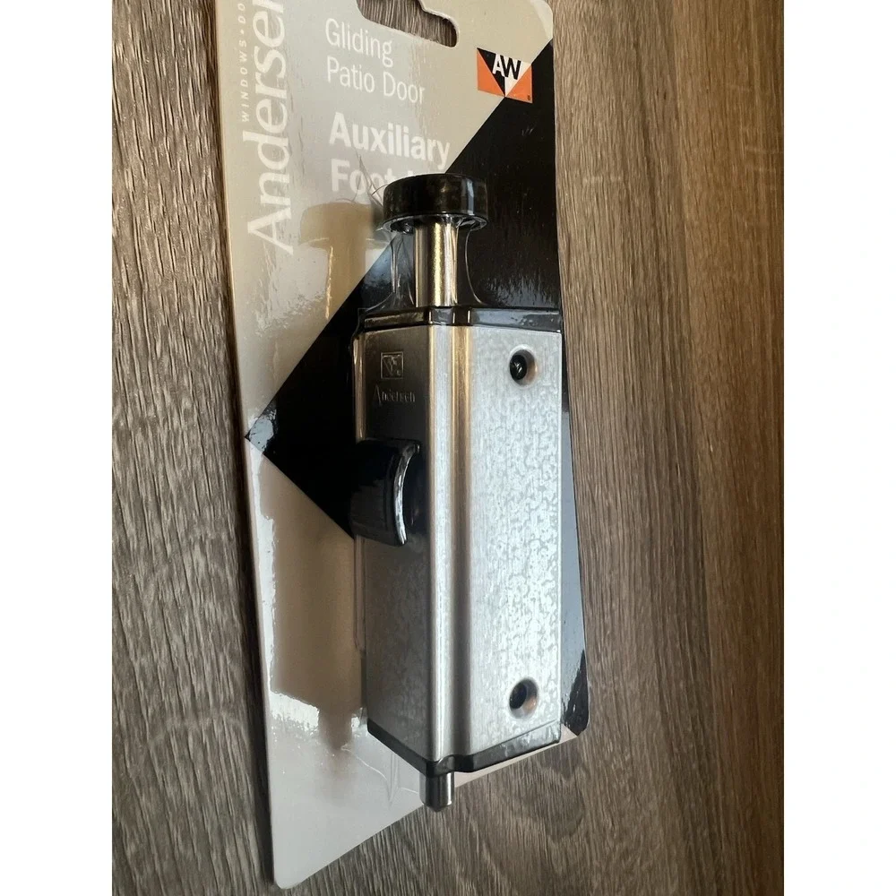 Andersen 200/400 Series Gliding Patio Door Foot Lock – Brushed Nickel – New